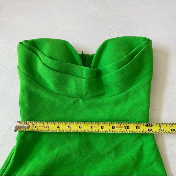ALEX PERRY darcy stretch crepe sweetheart drape strapless dress green Sz 8 NWT - Picture 10 of 11